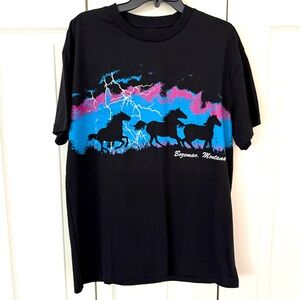 Vintage Wild Horse Bozeman Montana Graphic Tee Shirt, S